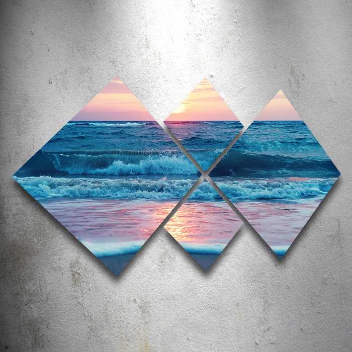 Wallity Conjunto de 4 Cuadros Decorativos de MDF Multicolor